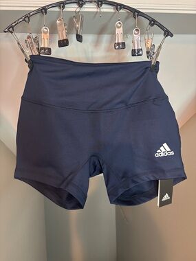 adidas Women's Navy High-Rise Athletic Shorts